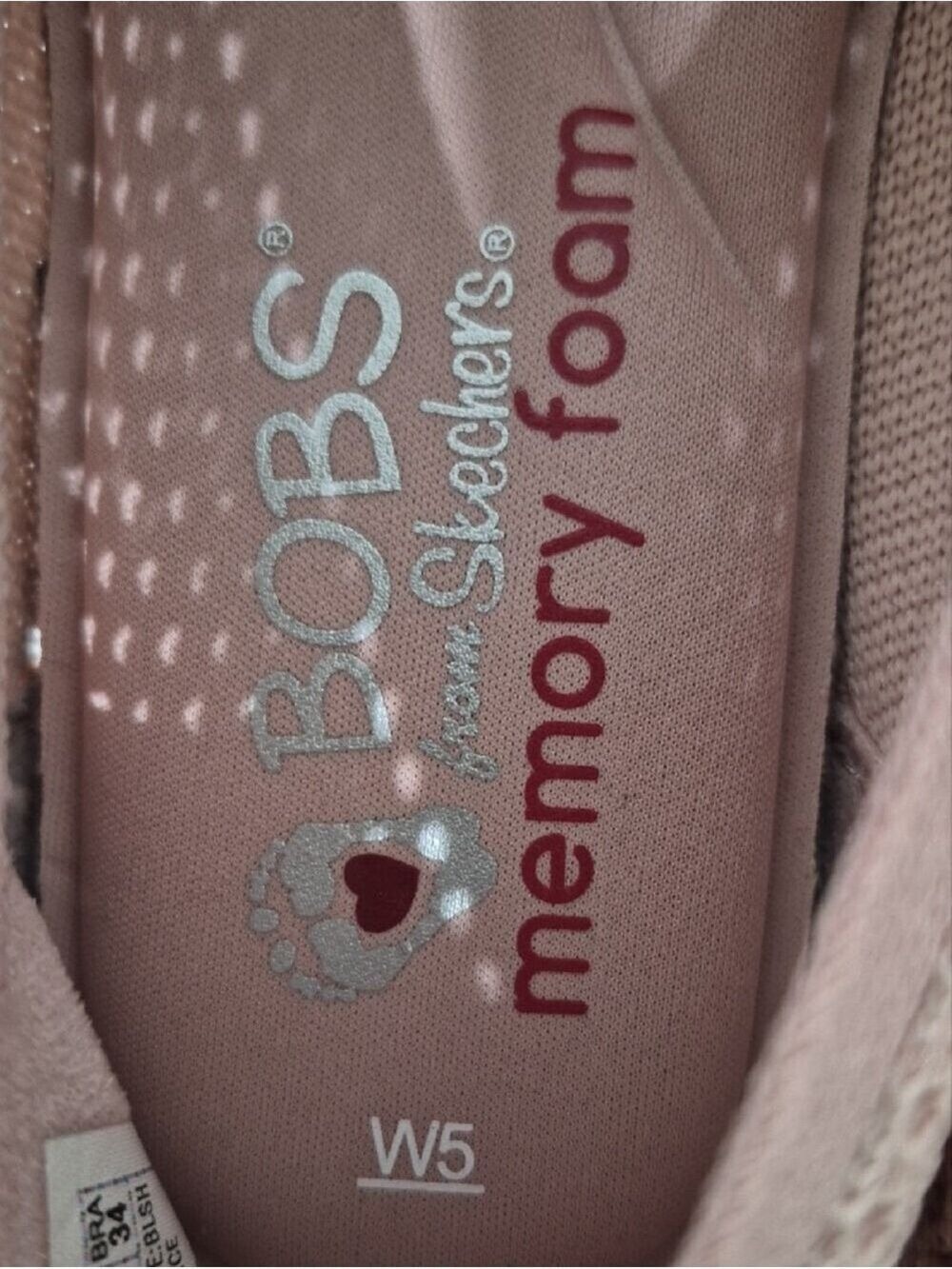 BOBS from Skechers Blush Pink Mesh Knit Slip-On Flats Loafers Women's Size W5 - Picture 11 of 11